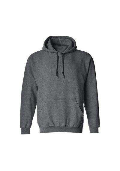 Erkek 3 İplik Pamuklu Kapüşonlu Cepli Hoodie Sweatshirt - Füme