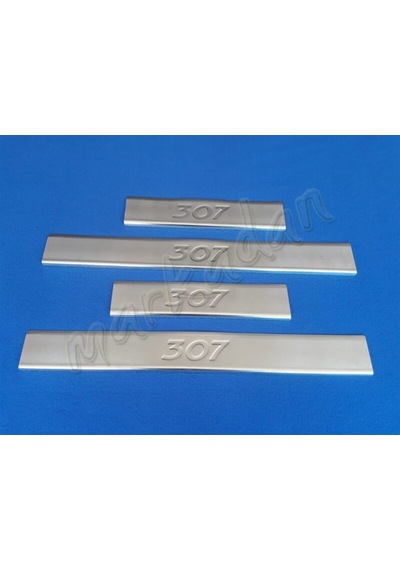 Peugeot 307 Krom Kapı Eşiği 2001-2008 4 Parça Paslanmaz Çelik (501406173)
