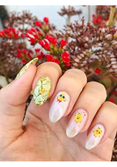 Mini Limonlar Tırnak Dövmesi Tırnak Tattoo Nail Art Tırnak