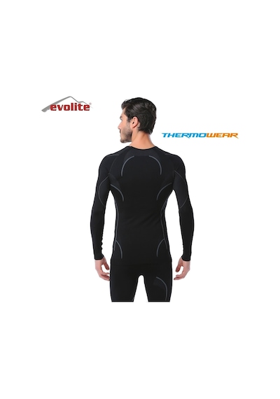 Evolite Thermowear Erkek Termal Üst İçlik Siyah
