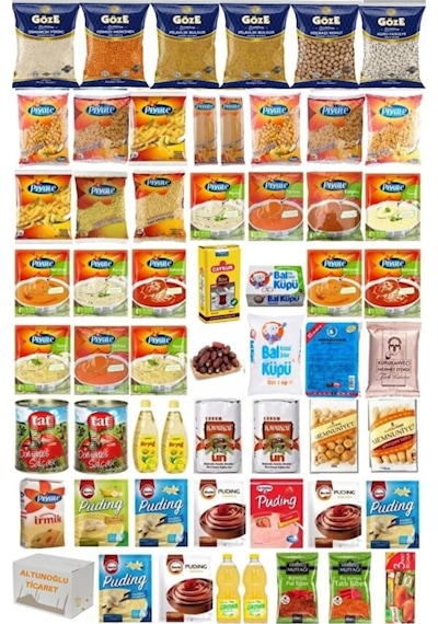Ramazan Paketi Kumanya Yardım Gıda Erzak Kolisi Mega Paket 57 Parça Ürün