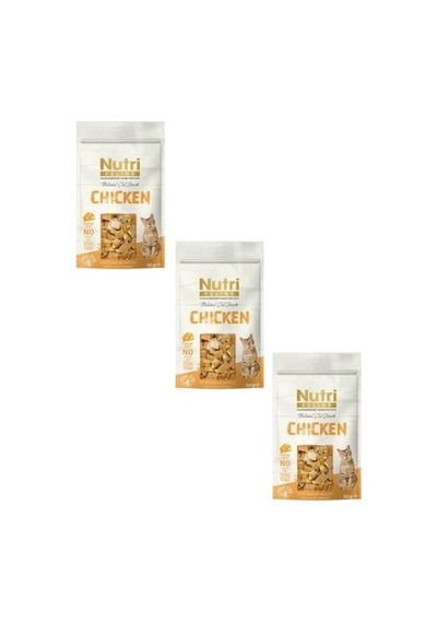 Nutri Feline Tavuklu Ve Peynirli Kedi Ödül Maması 50 Gr X 3 Adet Gurme Lezzet