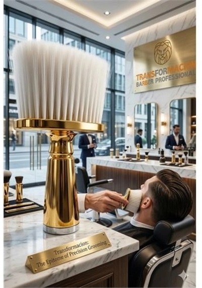 Gold Serisi - Karbon Gövde Samur Kılı Profesyonel Berber Boyun Fırçası 720278