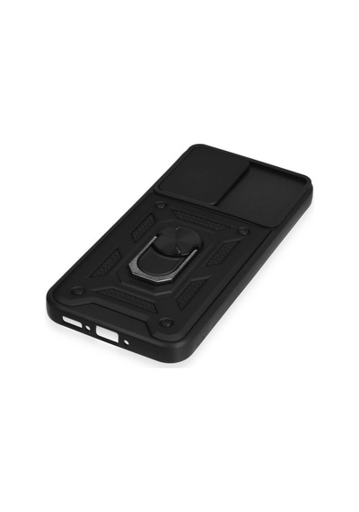 Samsung Samsung Uyumlu Galaxy A34 5g Kılıf Pars Lens Yüzüklü Silikon - Siyah