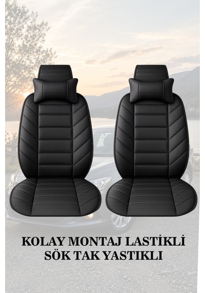Opel Combo 2024 Uyumlu Lüks Siyah Renk Premium 2 Adet Minder Ve Yastık