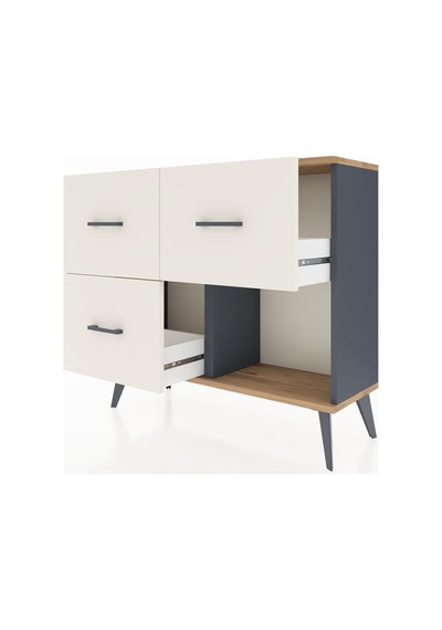 Arges Şifonyer 3 Çekmeceli 88x30x80 Antrasit-çam/aytaşı Çam/aytaşı Arges Şifonyer 3 Çekmeceli 88x30x80 Antrasit-çam/aytaşı Çam/aytaşı