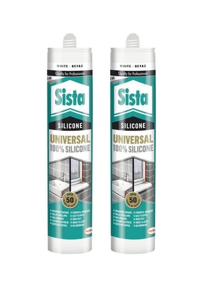 Sista Üniversal Silikon Beyaz 280ml 2 Adet