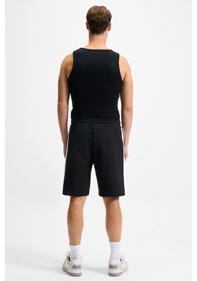 Grimelange KEPA Erkek Beli Lastikli Cepli Relaxed Fit Siyah Şort