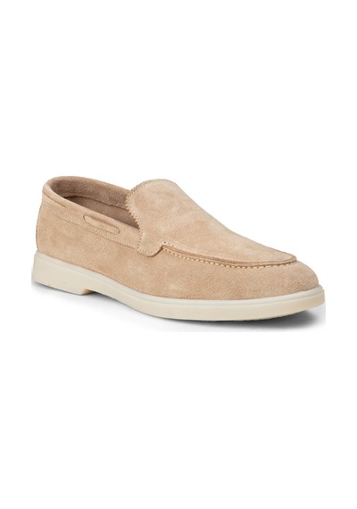 Deery Erkek Hakiki Süet Bej Loafer Ayakkabı - 02032mbejc01