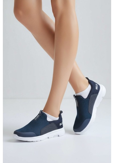 2231-Best of Anatomik Tabanlı Ultra Hafif Bağcıksız Unisex Yürüyüş Ayakkabısı Lacivert