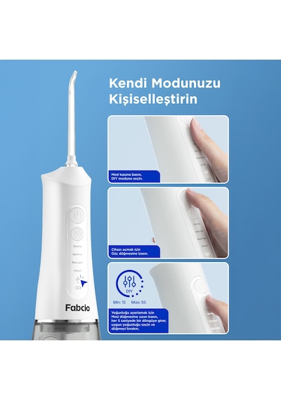 Fabcio Mysmile 7 İn 1 Smart Taşınabilir Ağız Duşu + Diş Mine Bakım Serumu Hediye