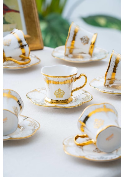 Acar Lendorr 6 Lı Kahve Fincanı Takımı - 90 Ml Gold
