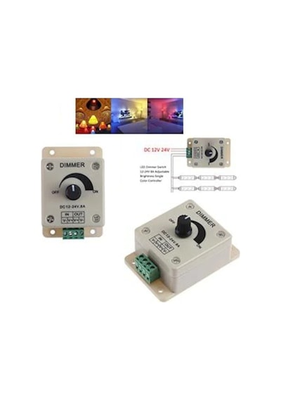 Dc 12V 24V 8A Dimmer -- Led Dimmer - Lamba Motor Kontrol Pwm