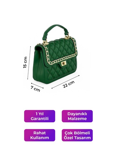Kriste Bell Çapraz Askılı Kadın Çanta Yeşil 26481 Yeşil