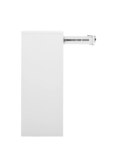 Tr Beyaz Çelik Ofis Dolabı 90 X 40 X 102 Cm - 2 Ayarlanabilir Raflı Ve 3 Çekmeceli Ağır Hizmet Tipi Metal Belge Ku Genel
