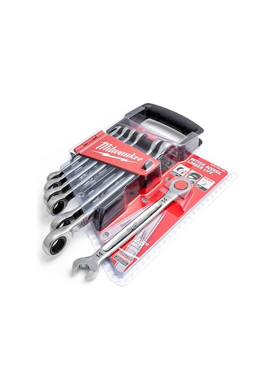Milwaukee T4932464993 Ağır Hizmet Tipi Maxbıte Cırcır Kombine Anahtar Takımı 7 Parça