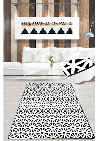 Illusıon 100X200 Cm Dekoratif Halı , Kaymaz Halı