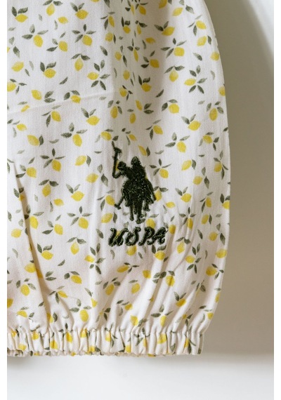 U.s. Polo Assn. Kız Bebek Sarı Şort Takım Sarı