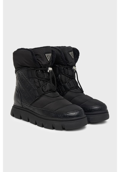 Guess Mabry Logolu Kalın Tabanlı Bot Kadın Bot Flfmab Fab10 Black Siyah