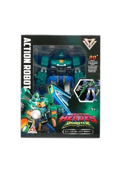 Quantum Heroes Dinoster Aksiyon Robot Stego Blast Wing