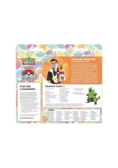 Pokémon Tcg 2024 Dünya Şampiyonası Destesi Fernando Cifuentes 60 Kart Orijinal Set Koleksiyonluk Öze