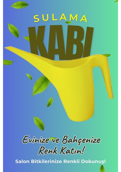 Sarı Sulama Kabı 1 Litre Ergonomik, Dayanıklı Ve Şık Bitki Sulama Kabı - İç & Dış Mekan Kullanımı