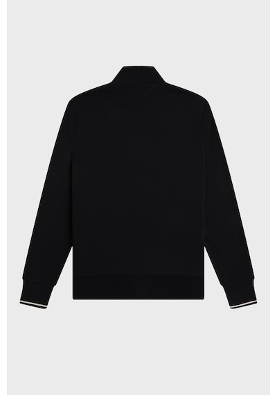 Fred Perry Logolu Pamuklu Yarım Fermuarlı Dik Yaka Sweat Erkek Sweat M3574 W54 Siyah