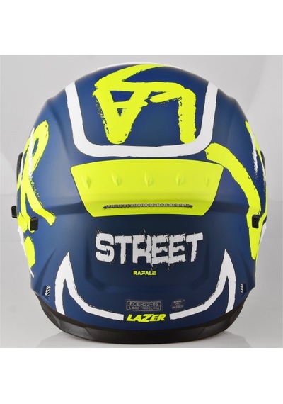 Lazer Rafale Mat Mavi Sarı Güneş Vizörlü Full Face Kask