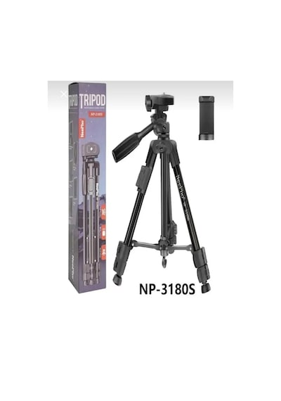 Apple Uyumlu iPhone  12 Pro Max  Np-3180s 129 Cm Tripod Bluetooth Kumandalı Profesyonel Tripod