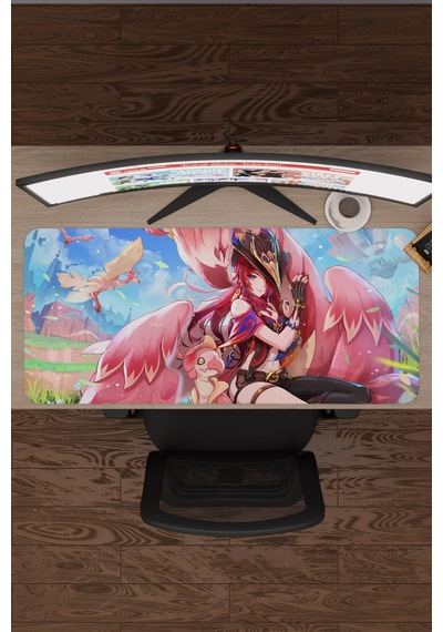Chasca Genshin Impact Anime Gacha V5 - 90x40 Xxl Gaming Mouse Pad Fare Altlığı
