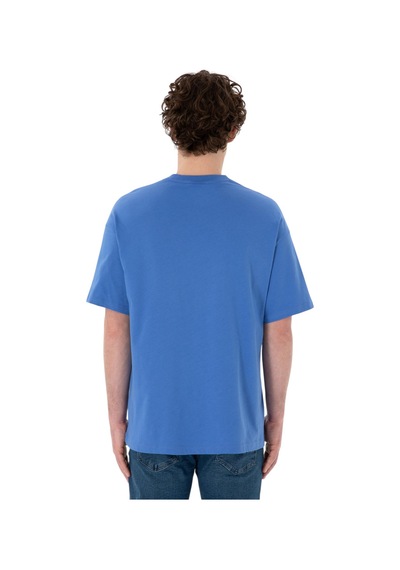 U.s. Polo Assn. Erkek Oversize Fit Bisiklet Yaka Tişört Mavi 