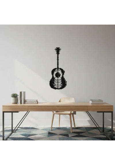 Klasik Gitar Metal Duvar Dekoru