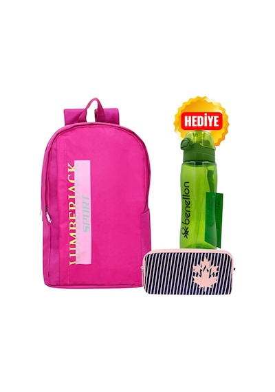 Sırt Çantası + Kalem Çantası 2 Pembe