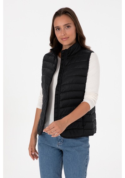 U.s. Polo Assn. Kadın Siyah Yelek Dokuma 50308083-vr046 Siyah