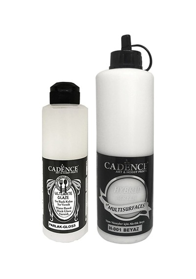 Cadence Beyaz Hybrid Multisurface Boya 500 ML Sır Vernik Set