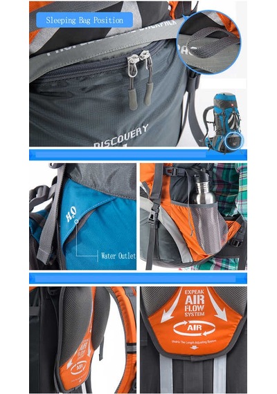 Naturehike Kampçı Dağcı Sırt Çantası 70lt Mavi Çok Renkli