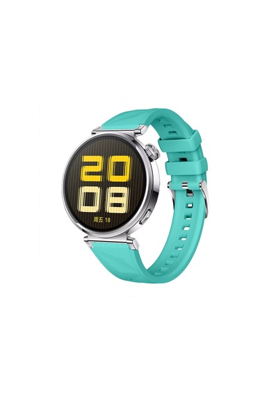 Sneezy Huawei Watch Gt5 41mm İle Uyumlu Prism Metal Tokalı Soft Yumuşak Silikon Kordon