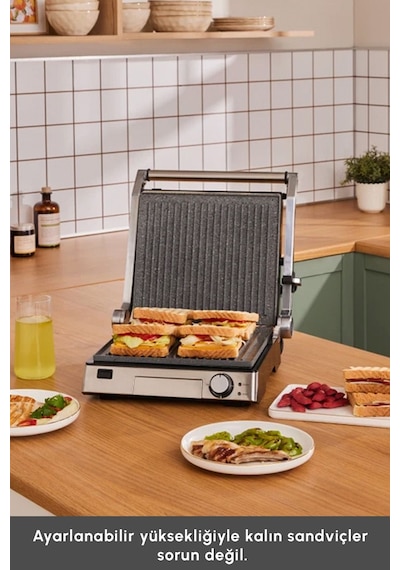 Karaca Biogranit 2000 W Paslanmaz Çelik Izgara ve Tost Makinesi