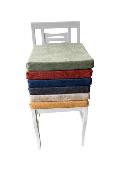 Plastik Sandalye Minderi Balkon Bahçe Minderi Ahşap Mobilya Koltuk Minderi 40x40x5cm Mavi