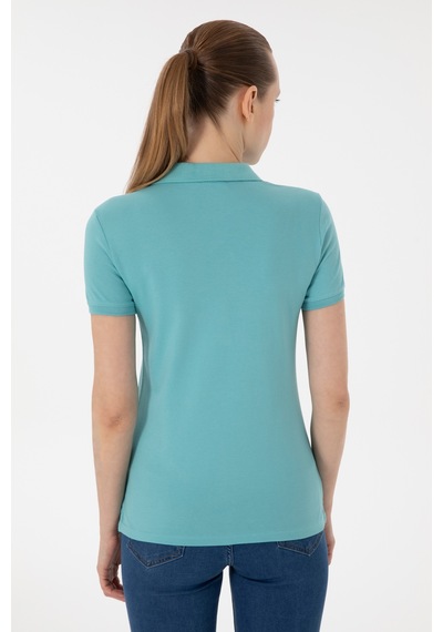 U.S. Polo Assn. Kadın Mint Basic Polo Yaka Tişört 50280071-VR090