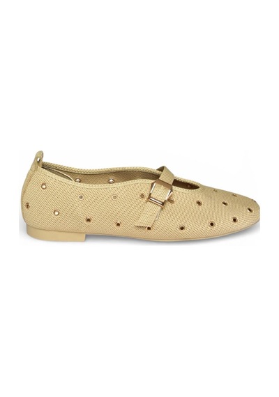 Fox Shoes Y820410104 Ten Triko Kumaş Kadın Babet Ten