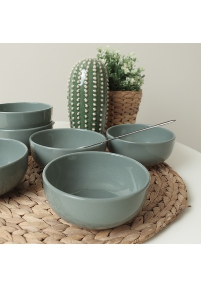 Keramika Yeşil Bulut Kase 12 Cm 6 Adet 326