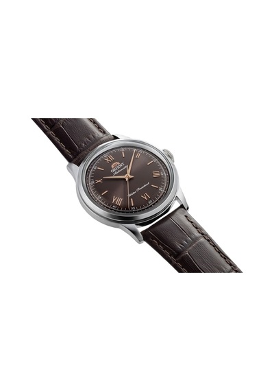 Orient Bambino Ra-bb0004y30b Kurmalı Otomatik Deri Kahverengi 39 Mm Erkek Kol Saati Gri