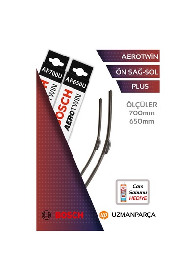 Mercedes Viano 2004-2013 Muz Tipi Aerotwin Plus Ön Silecek Takımı Bosch Ap700u+ap650u