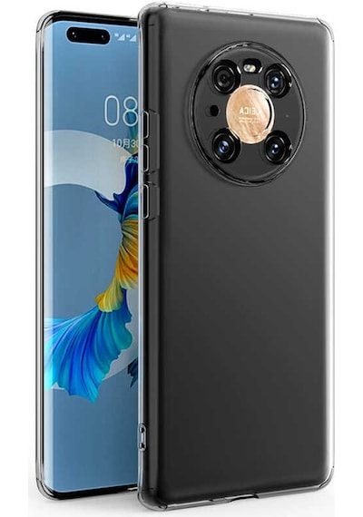 Zore Huawei Mate 40 Pro Kılıf Msra Kamera Korumalı Süper Silikon Kapak - Renksiz Renksiz