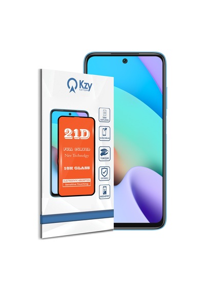 Xiaomi Redmi Redmi 10 ile Uyumlu Tam Kaplayan 21D Temperli Ekran Koruyucu Cam
