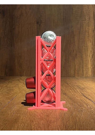Nespresso Kapsül Kahve Organizer Pembe Siyah
