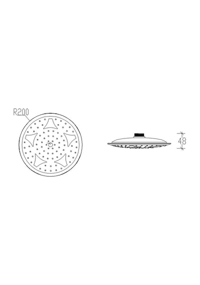 Tema Tondo Tepe Duş Başlığı Gri