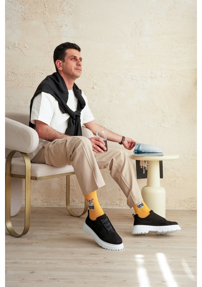 Kuback Legend İs Back Kb-703 Kuback Siyah Süet Günlük Erkek Ayakkabı Siyah Siyah