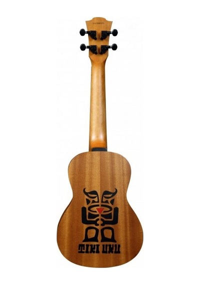 Lag Glu Tku10S Tiki Soprano Open Pore Natural Soprano Ukulele